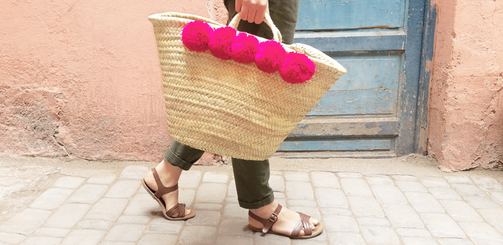 [YONDER.living] Pom Pom Shopper Basket, Thali, £32, lifestyle
